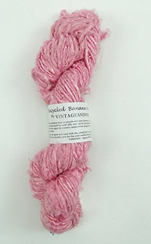 100G/ 1 Skein Recycled Banana Silk Yarn Hand-Spun Soft Yarns - Baby Pink #TOP2