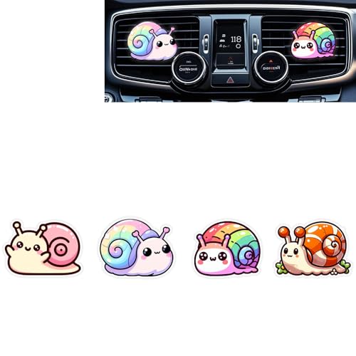 Image of Cute Car Air Freshener Clips,Snail Car Vent Clip,Car Vent Decoration Accessories,Auto Air Conditioner Clip,Automotive Interior Decoration Gifts for Girls and Women