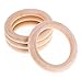 Penta Angel 10Pcs 70mm/2.75" Natural Unfinished Large Wooden Rings Circle Wood Pendant Connectors for DIY Projects Jewelry and Craft Making