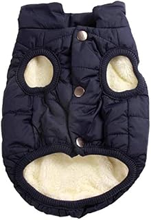 JoyDaog 2 Layers Fleece Lined Warm Dog Jacket for Puppy Winter Cold Weather,Soft