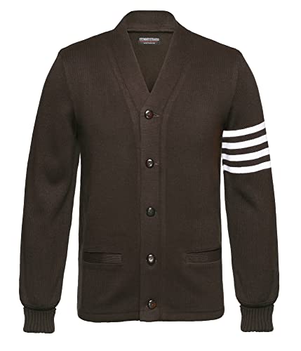 Image of Stewart & Strauss Cardigan Varsity Letter Sweater | American style button front letter sweater knit since 1977, heavyweight and ready for chenille letters and patches
