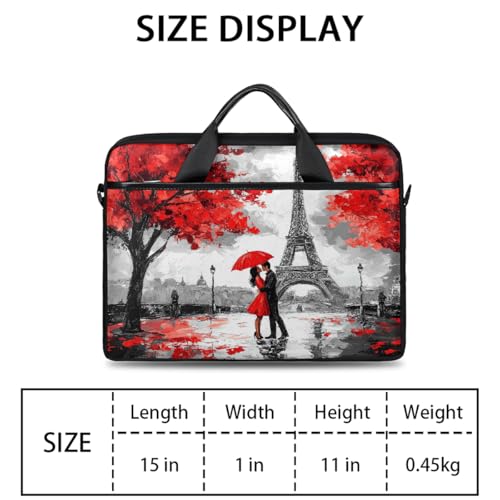 Bolsa para laptop Ethebre de 15 pulgadas roja miniatura 2