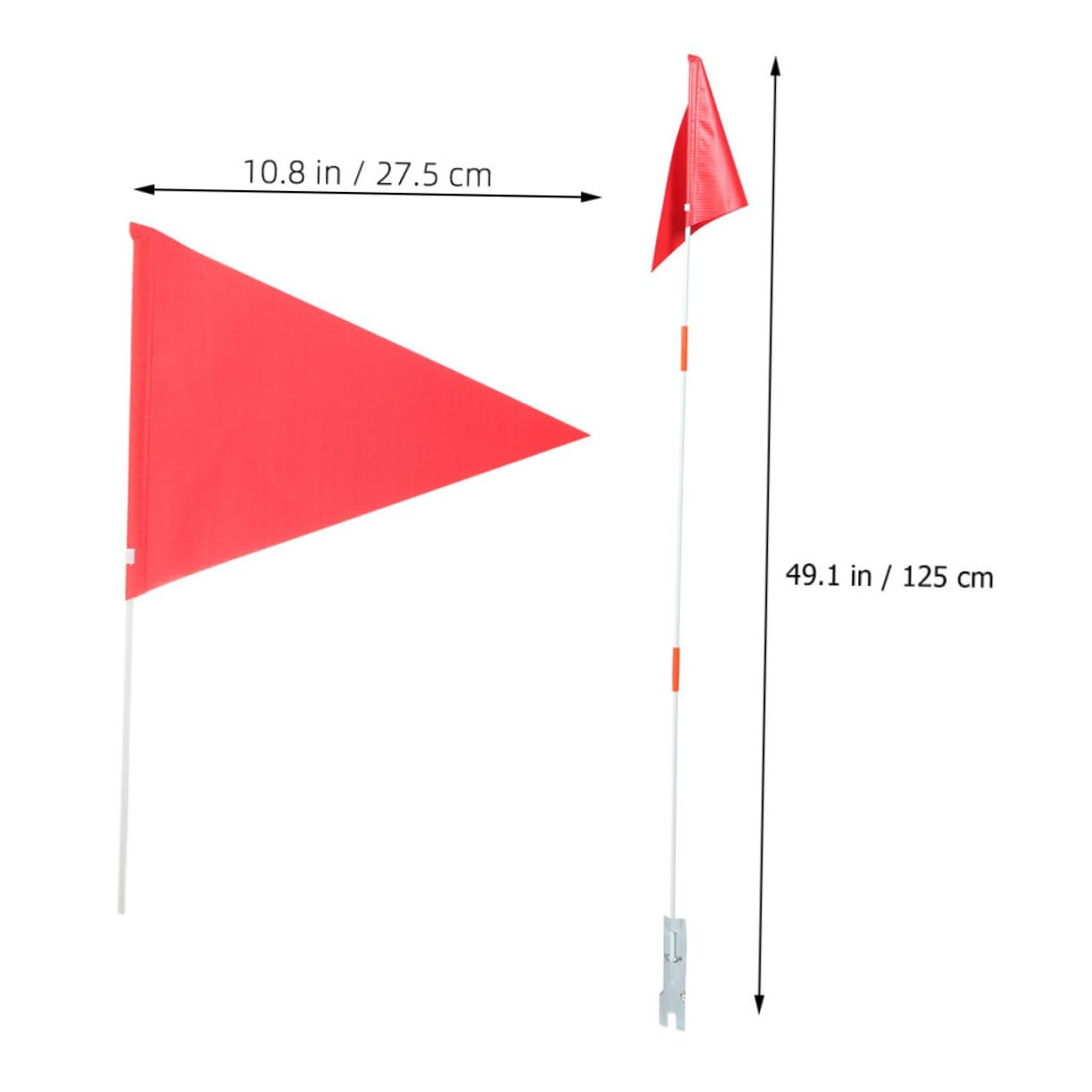 TOYANDONA 5 Piezas Banderín de Seguridad para Bicicleta con Mástil Bandera Portátil para Ciclismo Visible y de Instalar para Bicicletas Scooters y Motocicletas