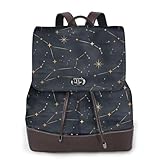 リュック レディース 星 星座 本革レザー ショルダーリュック バックパック リュックサック ビジネスバッグ 通学バッグ コンパクト カジュアル シンプル 大容量 防水