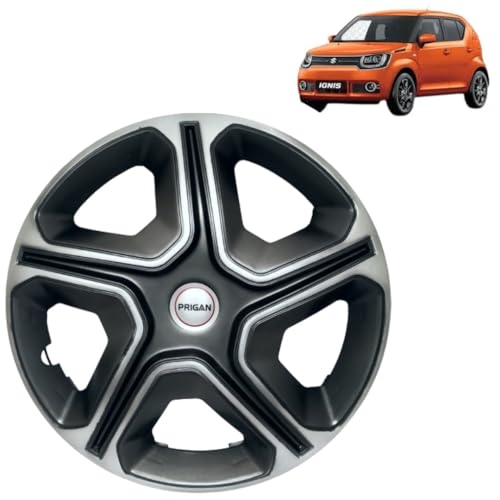 Image of Prigan Ignis Grey Silver Wheel Cover 15 inch for Maruti Ignis (Set of 4 Pcs) (Press Fitting) Model Name- Nexon Grey Silver 15