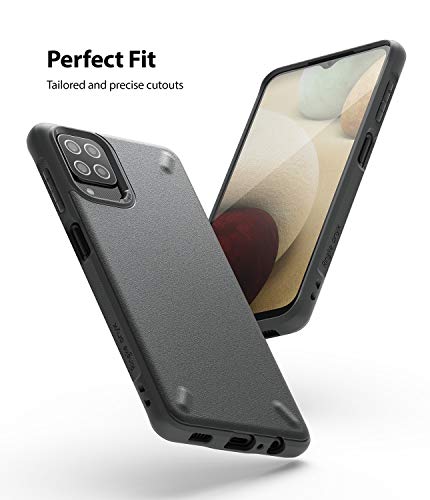 Image of Ringke Onyx for Samsung Galaxy A12 / A02 Case Back Cover, [Extreme Tough] Rugged Flexible Protection Durable Anti-Slip TPU Heavy Impact Shock Absorbent for Galaxy A12 / A02 Back Cover Case - Dark Gray