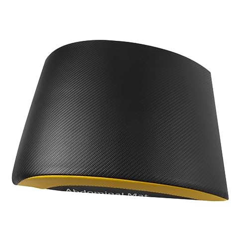 Abaodam 1Pc Abdominal Training Board Cushion Foldable Exercise Pad for Crunches Leg Lifts and Sit Ups Back Support Mat for Home Gym Workouts Black Yellow