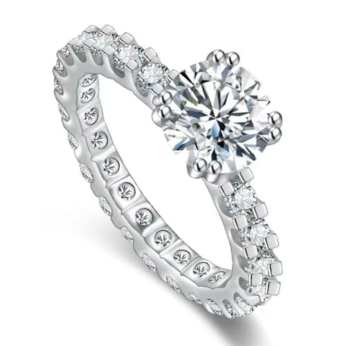 Bague moissanite ronde pour femme un bijou scintillant de la vie quotidienne au mariage