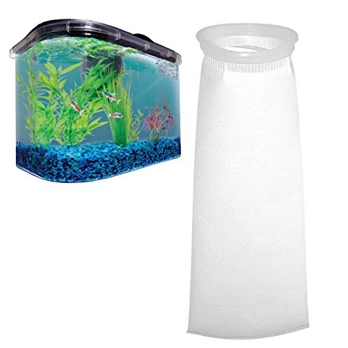 POPETPOP Filtertüten für Aquarium, 4 Stück, Filtersocken für Aquarium, Konservierungsstoffe, Filterbeutel, wiederverwendbar, für Aquarien und Badezimmer 150um (weiß)