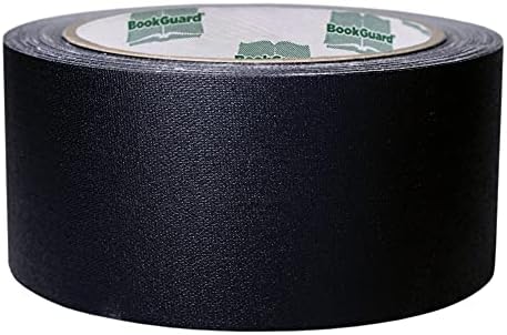 BookGuard 2 inch Premium Bookbinding Repair Cloth Tape, 15 Yard Roll, Black