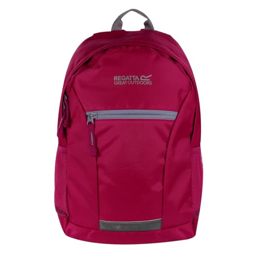 Regatta JAXON III 10L' Hardwearing Padded Straps Mesh Side Pockets Reflective Trim Backpack Rucksacks - Duches/Dapple Grey, Single