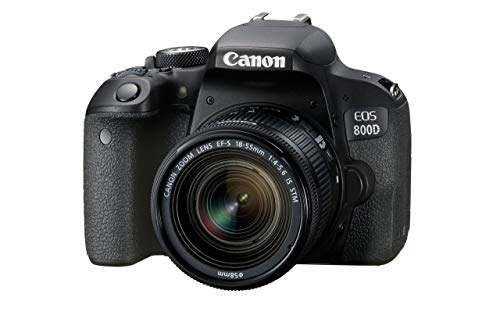 Canon EOS 800D DSLR with EF-S 18-55 mm f/4-5.6 IS STM - Black (Renewed)