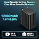 12000mAh BOANV NP-F970U/980 Kamera Akku für Sony FX3/FX30/A7, für Canon R5, für Nikon Z8, für Camcorder LED Videoleuchte, TP-F970(2 Batterien und EIN Ladegerät mit Zwei Schächten)