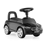 DREAMADE Kinder Rutschauto, Mercedes-Benz Lizenziertes Rutscherfahrzeug mit Hupe, Motorengeräuschen, Stauraum & Kippschutz, Kinderfahrzeug für Jungen & Mädchen ab 1 Jahr (Schwarz)