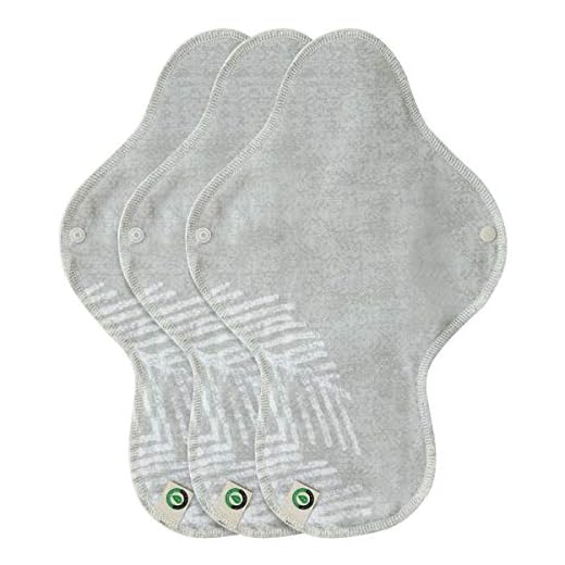 think ECO FDA Registered [Printed Wing Type Pad 3p] Organic Reusable Cotton Pads, Menstrual Pads, Sanitary Napkins, Many Pattern, 3 Pads. (Leaf Pattern, Day Pad Plus).