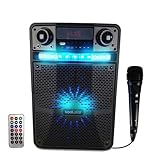  Enceinte Karaoké sono Batterie PARTY BOX 400W à LED + APPLICATION SMARTPHONE - PC/USB/Bluetooth/RADIO FM/Micro