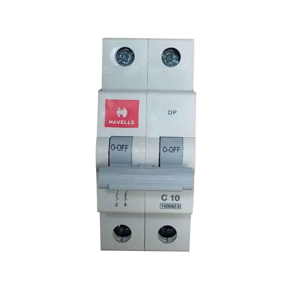 Havells Euro-II 10A Double Pole C Curve MCB, DHMGCDPF010-image-24