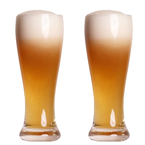 Image of Sipologie Hefeweizen Beer Glass 350Ml, Set Of 2- Authentic German Wheat Beer Experience - Transparent