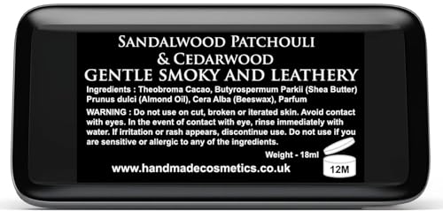 Solid Cologne For Men Sandalwood - Patchouli & Cedarwood After Shave Aftershave balm Smoky and leathery - Image 3