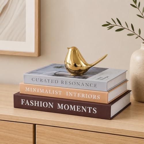 Oxdigi Coffee Table Books Decor, Set of 3 Magazine Style