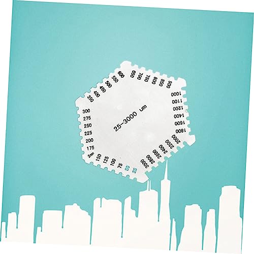 ULTECHNOVO Calibrador de Película Húmeda Acero Inoxidable Medidor Hexagonal de Grosor para 25-3000um miniatura 5