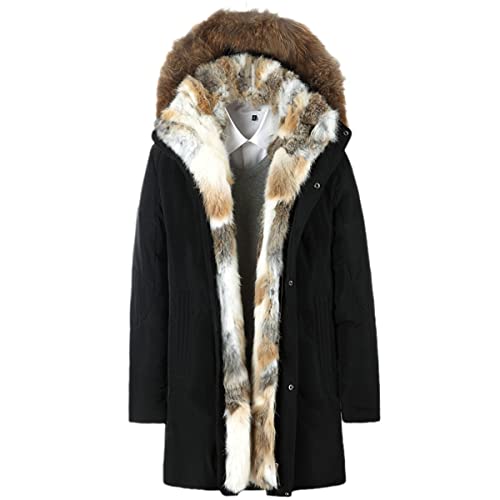 Vestes d'hiver pour femmes et hommes doudounes mi-longues noires taille M