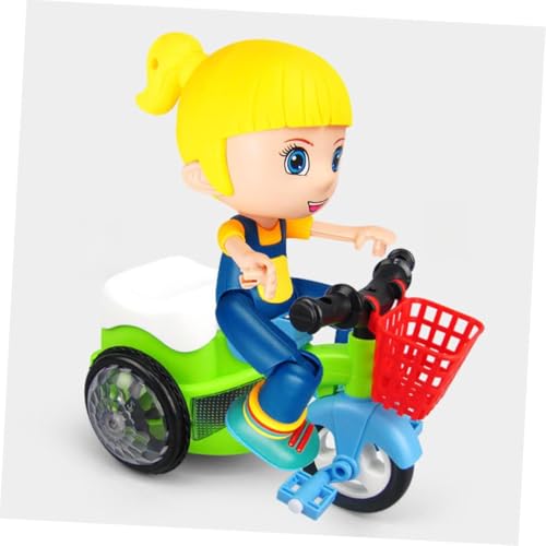 Vaguelly Intelligent Stunt Tricycle for Battery Design Random Riding Options Easy to Assemble for Playtime Activities Random Color