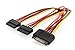 Produktbild Digitus Assmann Electronic AK-430405-003-M Internes 0,3 m SATA 2 x 15-Pin SATA Stromkabel Schwarz, Rot, Gelb