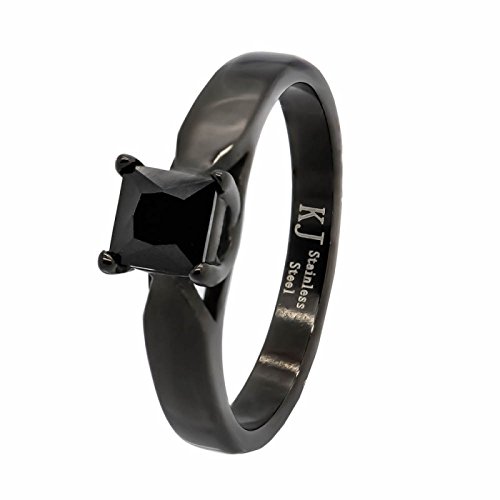 3 Pc His And Hers Black Koa Wood Rings Set - Deer Antler Rings - Wooden Rings - Wedding Rings - Wooden Wedding Rings - Wood Ring - Wedding Ring - His And Hers Rings (Size His 10, Hers 06) #TOP3