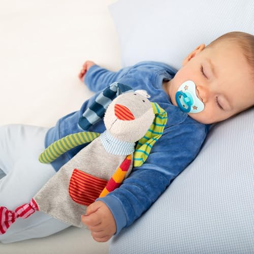 SIGIKID Schnuffeltuch Hase Ringel Dingel Baby Schmusetuch - Spielzeug Stofftier Kuscheltier – Stofftuch für Neugeborene - Plüschtier zum Trösten für Babys und Kleinkinder ab Geburt geeignet