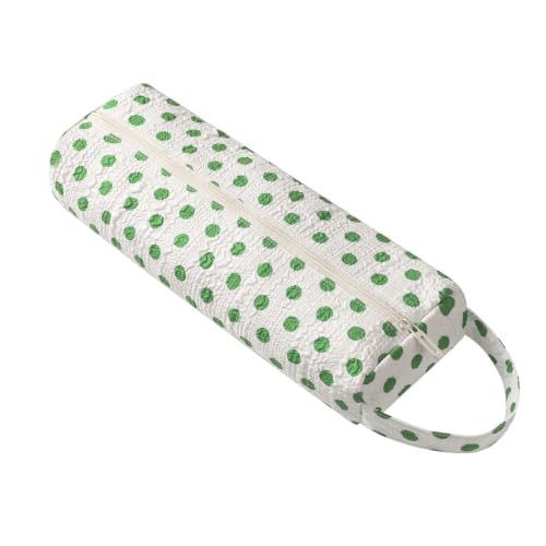 Image of RSRSLEII Polka Dot Hair Tools Travel Bag,Hair Styling Accessories Storage Case for Shark FlexStyle,Dyson Airwrap Hair Dryer,Curling Iron,Straightener,Revlon Hair Tools,Portable&Foldable(25Green&White)