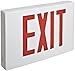 Morris Products 73348 Cast Aluminum LED Exit Sign, Red Letter Color, White Face Color, White Housing Finish