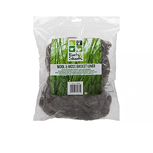 The Home Fusion Company Wool & Moss Easy To Use Hanging Basket Liner -Absorbs & Retains Water