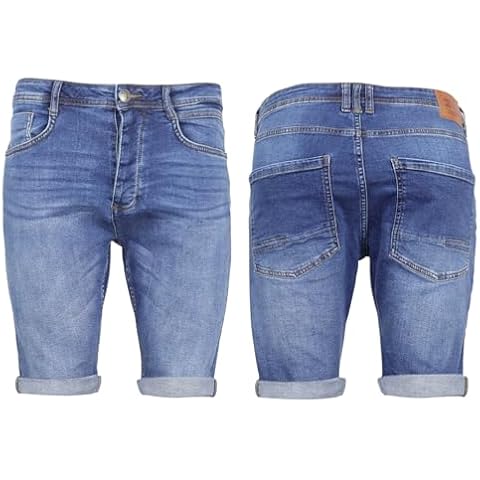 Crosshatch Men's Stretch Slim Fit Denim Shorts Cover