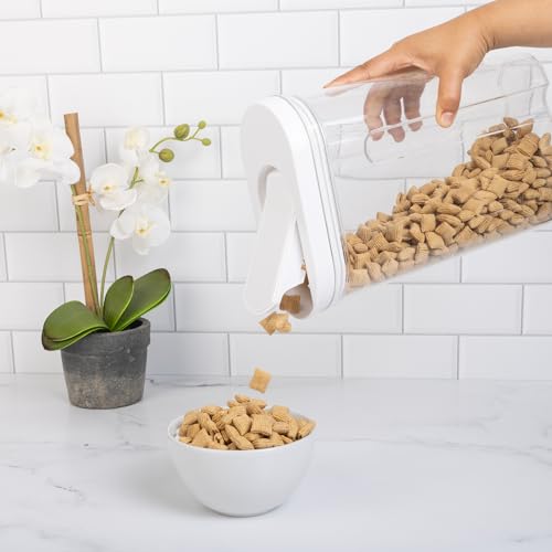 Smart Design® Airtight Cereal Container, 3.7 Liter Food Storage Dispenser with Flip-Top Pour Spout – BPA-Free, Dishwasher Safe, Clear by Smart Design - Image 3