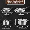 6-Piece Stainless Steel Pots and Pans Set, Kitchen Cookware Set with Stay-Cool Handles Compatible with Gas, Electric & Induction, Dishwasher Safe, Non-Toxic & Durable for Everyday Cooking #1