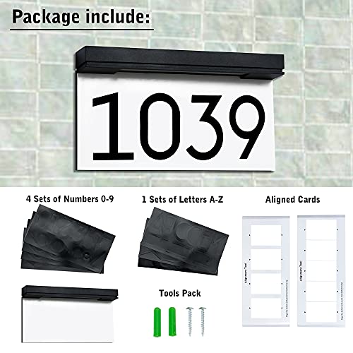 House Numbers Address Plaques For Houses Solar Powered, 6000K Daylight White LED Illuminated Address Sign For Outside… - Image 4