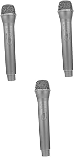 ibasenice 3 Pcs Simulation Microphone Educational Toys Kids' Musical Instruments Out Door Toys Outdoor Toys for Toddlers 1-3 Microphone Prop Silver Microphone Prop Abs Silver Stage Prop Girl