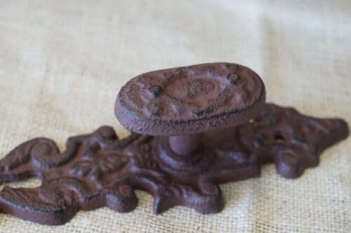 Vintage 2 Cast Iron Large Antique Style Fancy Barn Handle Gate Pull Shed Door Handles Wall décor
