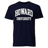 Barnesmith Howard University Bison Short Sleeve Adult Unisex T-Shirt, Classic, Navy, X-Large