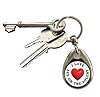 Ozorath I Heart Love Lee-On-The-Solent Keyring Keychain with Split Ring Attachment and Metal Key Fob #2