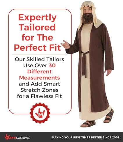 Morph Joseph Costume Adult, Jesus Costume, Shepherd Costumes, Wise Man Outfit, Wiseman Outfit,Nativity Costumes For Adults