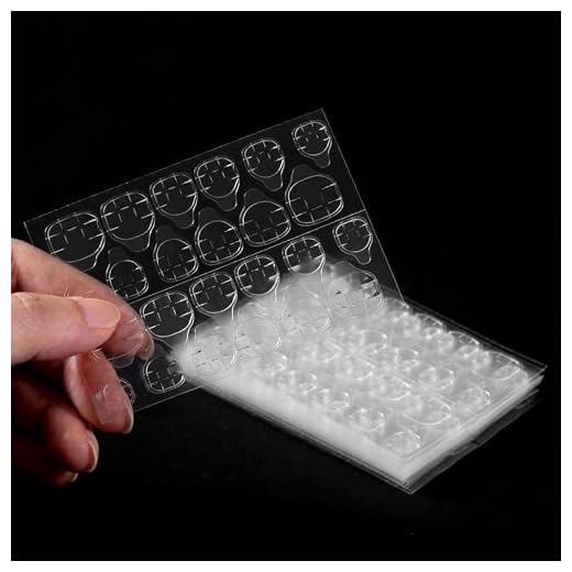 NOVAL 1200 PCS (50 Sheets) Nail Adhesive Tabs Nails Sticky Tabs Waterproof Breathable False Nail Tips Sticky Tab Super Sticky False Nail Glue Sticker for Press Nail Art