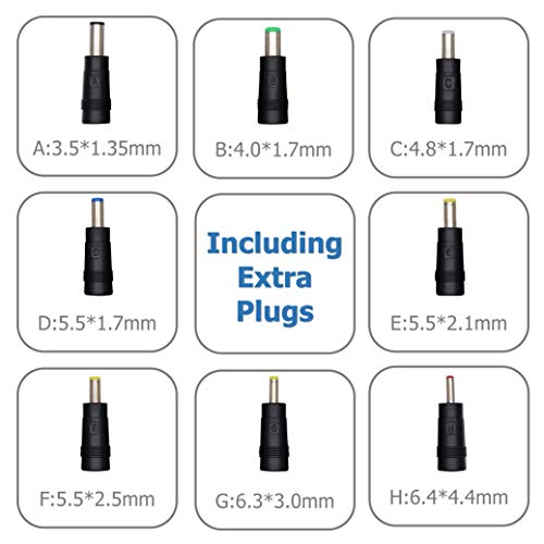 EIKS Universal AC/DC 8.4V 2A Power Adapter Wall Charger for 18650 Battery LED Strip Shaver Groomer Clipper, with 8 Selectable Tips (8.4V-2A) - Thumbnail 6