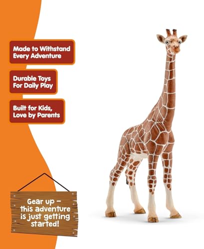 Schleich Wild Life - Realistic 7" Giraffe Animal Toy - Durable Giraffe Figurine for Educational Screen-Free Play - African Safari Wildlife Rescue Animal Figure - Boys and Girls 3+ | 14750