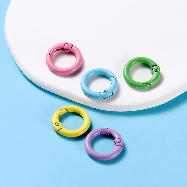 5 stuks metalen O-ring veersluiting te openen ronde karabijnhaak