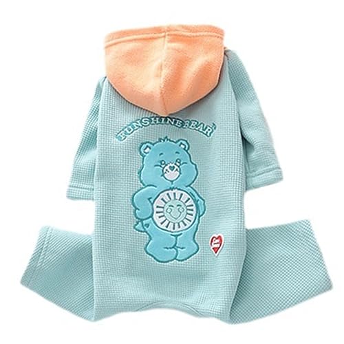 ZQTUMM 犬 服 ロンパース パジャマ 秋冬 ペット服 小中型犬 カバーオール ドッグウェア つなぎ パーカー 裏起毛 フード付き おしゃれ ペット洋服 柔らかい 寝間着 部屋着 ルームウェア 抜け毛対策 散? お出かけ (M,ピンク)