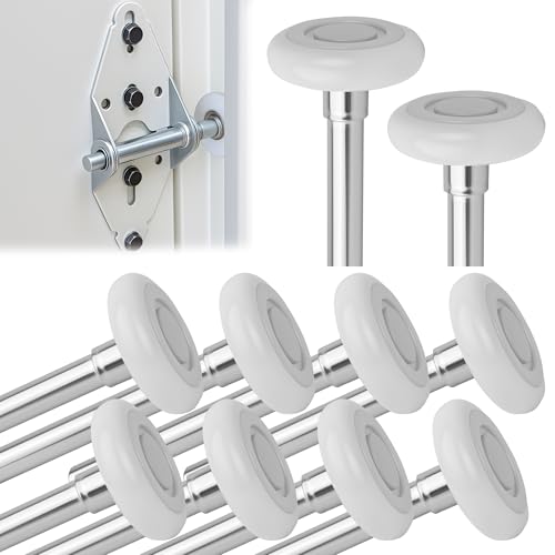 Image of 10 Pack 4 inch Stem 2 inch White Nylon Garage Door Roller with Protective Sealed-Cap(Dustproof), Ultra Quiet & Long-Lasting, Commercial High Load Capacity, Double Sealed Bearings