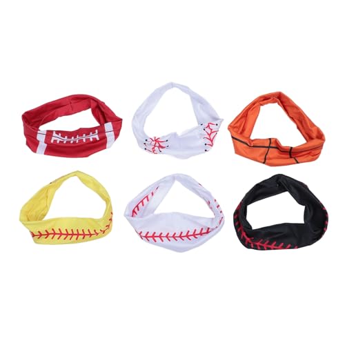 6pcs Softball Band para a cabeça elástica de ioga não deslizante EXERCÊNCIO DA BANDO DA CABEÇA DO CA