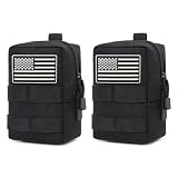 YUNCAIMAOYI 2 Pack Tactical molle Pouches - Vest Pouch Cell Phone Holster Belt Bag EDC Accessories (Black)